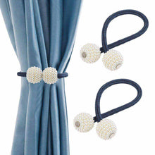 Load image into Gallery viewer, Pearl Curtain Tiebacks with Strong Magnetic Clips, 2 pcs