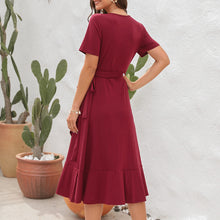 Load image into Gallery viewer, V-Neck High Waist Dress