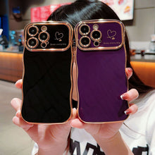 Load image into Gallery viewer, Cute Wave Shape With Love Heart Raised Camera Protection Phone Case