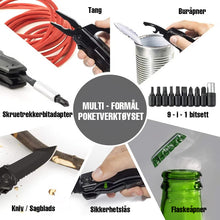 Load image into Gallery viewer, 6 i 1 lommeknivtang i rustfritt stål