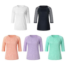 Load image into Gallery viewer, Magoloft ™ Lace Stitching Round Neck Cropped T-Shirt