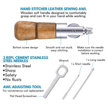 Load image into Gallery viewer, Leathercraft Sewing Stitching Awl Needle Tool