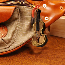Load image into Gallery viewer, Crafted Leather Violin &amp; Cello Keychain