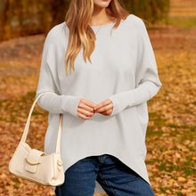 Load image into Gallery viewer, Women's Irregular Oversized Dolman Sleeve Knitted Pullover