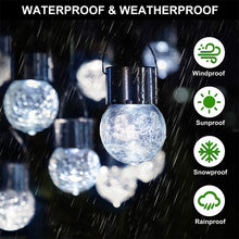Load image into Gallery viewer, Multicolor Crackle Glass Hanging Solar Lights