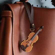 Load image into Gallery viewer, Crafted Leather Violin &amp; Cello Keychain