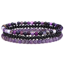 Load image into Gallery viewer, Amethyst Stress Relief Beaded Bracelet