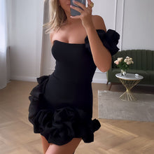 Load image into Gallery viewer, Elegant Flower Edge Mini Dress