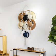 Load image into Gallery viewer, Handmade Linen Decorative Boho Hat Rack For Wall Hanging