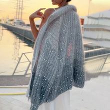 Load image into Gallery viewer, Knitted Sweater Jacket With Monochromatic Sequins