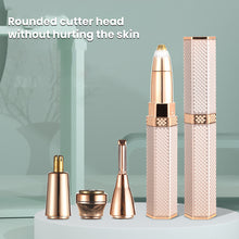 Load image into Gallery viewer, 4 In 1 Facial Electric Shaver For Women, Full Body Epilator Rechargeable Eyebrow Nose Bikini Hair Trimmer