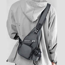 Load image into Gallery viewer, Men's Leather Film Water Bottle Chest Bag