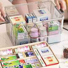 Load image into Gallery viewer, Clear Medicine Storage Box with Handle