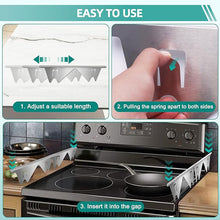 Load image into Gallery viewer, Retractable Stainless Steel Stove Gap Covers