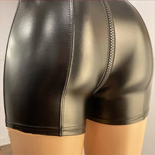 Load image into Gallery viewer, Black Leather Shorts