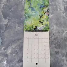 Load image into Gallery viewer, 2025 Cat Art Wall Calendar with Thematic Illustrations