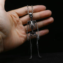 Load image into Gallery viewer, Full Body Silver Skeleton Pendant