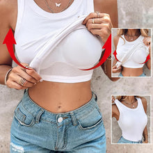 Load image into Gallery viewer, Ribbed Round Neck Tank Top With Bra Pads