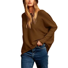 Load image into Gallery viewer, Women's Irregular Oversized Dolman Sleeve Knitted Pullover