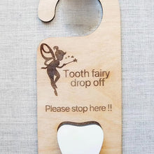 Load image into Gallery viewer, Wooden Tooth Fairy Door Hanger