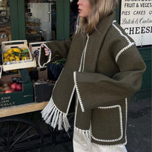 Load image into Gallery viewer, Hepburn Style Woolen Cape Coat