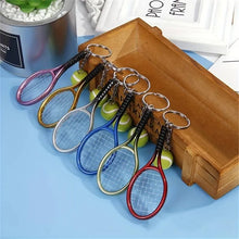 Load image into Gallery viewer, Mini Tennis Racket Keychain