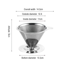 Load image into Gallery viewer, Stainless Steel Pour Over Drip Coffee Filter for Mason Jars