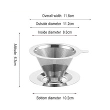 Load image into Gallery viewer, Stainless Steel Pour Over Drip Coffee Filter for Mason Jars
