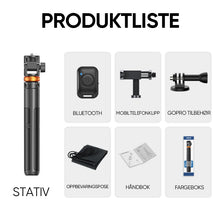 Load image into Gallery viewer, Selfie Stick-stativ med Bluetooth-fjernkontroll