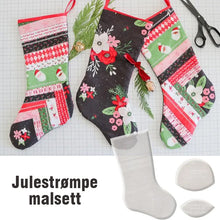 Load image into Gallery viewer, Håndlaget julestrømpe malsett