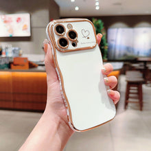 Load image into Gallery viewer, Cute Wave Shape With Love Heart Raised Camera Protection Phone Case