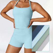 Load image into Gallery viewer, Women's Suspender Shorts Solid Color Sports Set