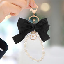 Load image into Gallery viewer, Cute Faux Pearl Decorated Wristlet Keychain