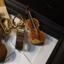 Load image into Gallery viewer, Crafted Leather Violin &amp; Cello Keychain
