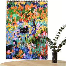 Load image into Gallery viewer, 2025 Cat Art Wall Calendar with Thematic Illustrations