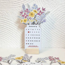 Load image into Gallery viewer, 2025 blomstrende skrivebordskalender