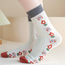 Load image into Gallery viewer, 3D Textured Floral Socks