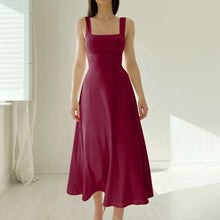 Load image into Gallery viewer, New Women's Thick Straps Midi Dress
