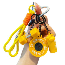 Load image into Gallery viewer, Creative Mini Gym Barbell Plate Keychain