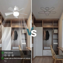 Load image into Gallery viewer, Bright Cool Ceiling Socket Fan &amp; Light with Remote Control
