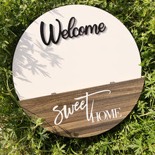 Load image into Gallery viewer, Floral Welcome Sign for Front Door Porch