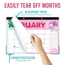 Load image into Gallery viewer, Doodle Typography Large Desk Calendar