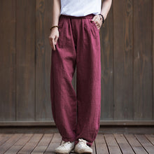 Load image into Gallery viewer, Casual Cotton Hemp Trousers