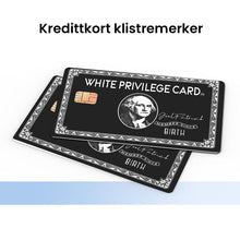 Load image into Gallery viewer, Sett med 4 kredittkorthud vinylklistremerker