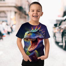 Load image into Gallery viewer, Dinosaur Print Boys Short Sleeve T-Shirt