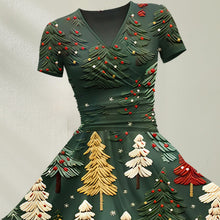 Load image into Gallery viewer, Women's Christmas Tree Print Design Maxi Dress