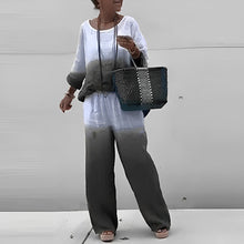 Load image into Gallery viewer, Chic Cotton Linen Gradient Two-Piece Set