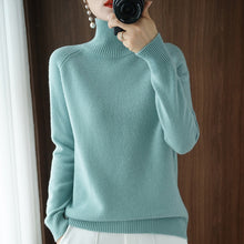 Load image into Gallery viewer, Women's Solid Turtleneck Knit Sweater