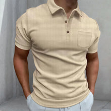 Load image into Gallery viewer, Men's Waffle Polo Shirt