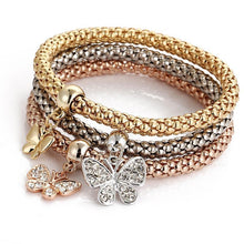 Load image into Gallery viewer, Charm Rhinestone Popcorn Bracelet